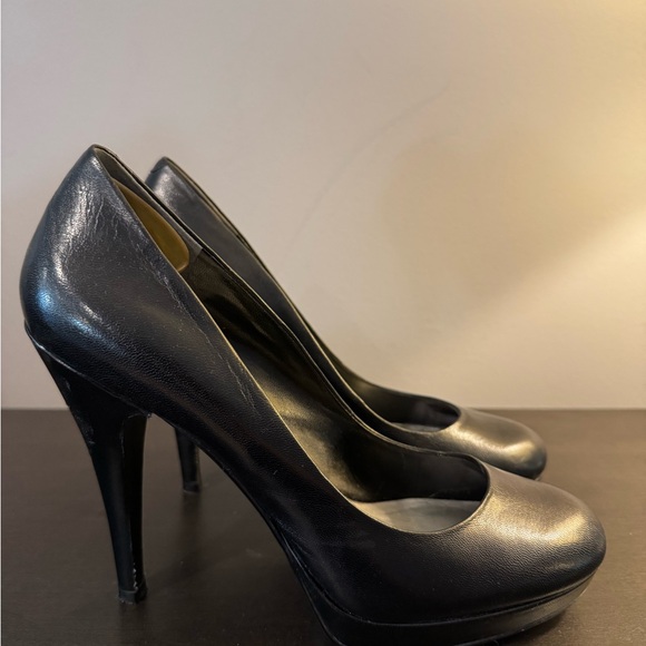 Nine West Leather Platform High Heel 5” Black Size 8 - Picture 1 of 9